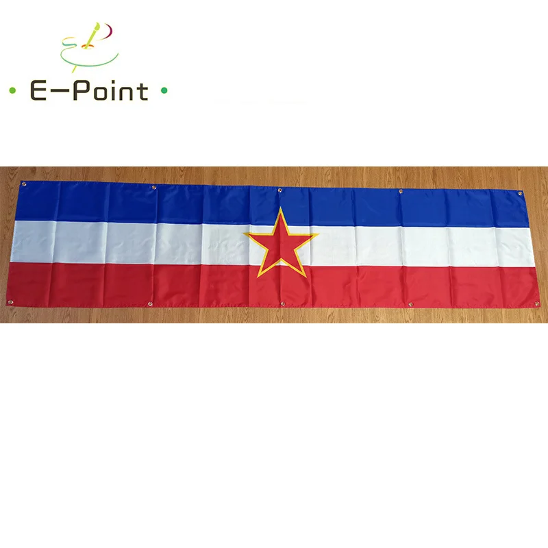 Juhoslávia národná krajina Banner 2x8ft (60x240 cm) Vianočné ozdoby pre darčeky pre domácu vlajku Banner