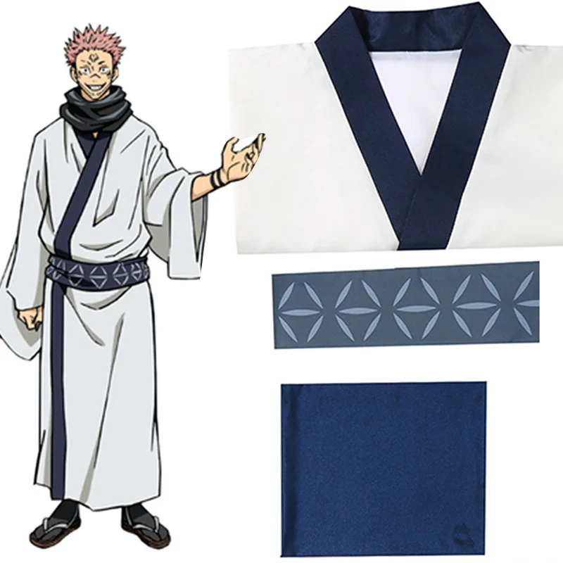 JUJUTSU BATTLE COSPLAY Japanese Kimono obojstranný JUKU STALN Level 10 Cursed Object Juku Finger Tattoo Sticker