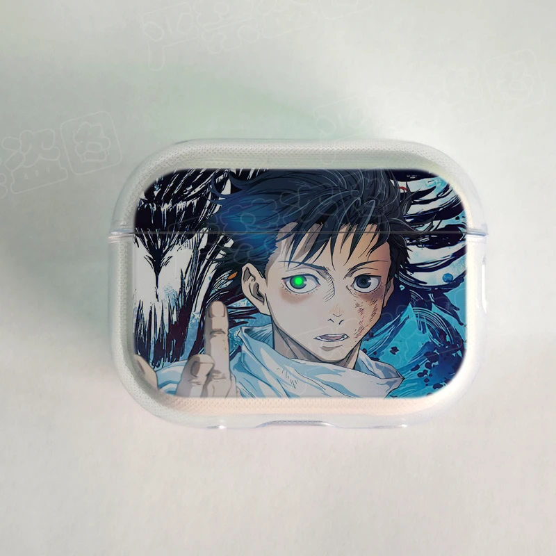 JUJUTSU Kaisen Gojo SATORU slúchadlá pre Apple AirPods 1 2 3 Pro Transparent Anime AirPods Case