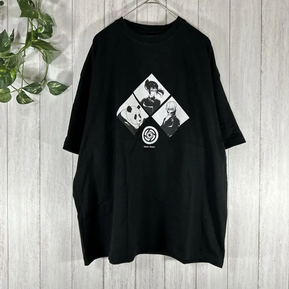 Jujutsu kaisen ll t tričko čierny maki zenin toge inumaki panda
