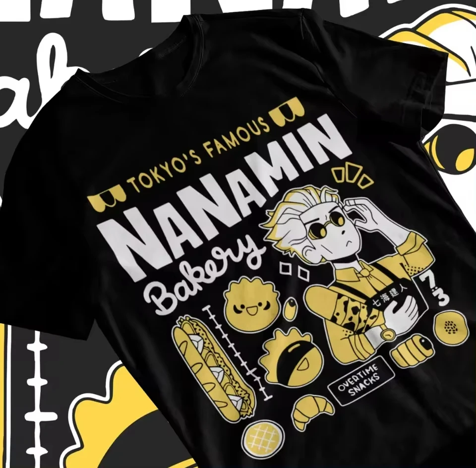 Jujutsu kaisen nanami kento pekáreň anime jjk tričko gojo sacotu košeľa mäkké tričká pre mužov dámske oblečenie grafické tričká