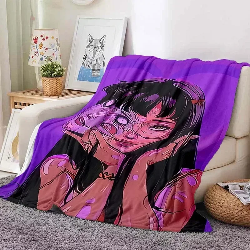 Junji Ito Tomie Kawakami Ghost Soft Soft Plys Deka, flanelová prikrývka prikrývka pre obývaciu izbu spálňa posteľ pohovka piknik 3D
