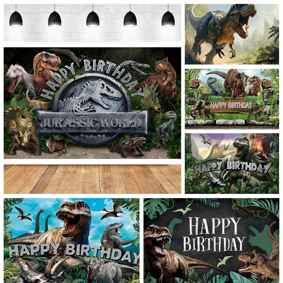 Jurský park Ancient Dinosaur Cool Boy Dospelé dieťa darčeky narodeninová oslava Kady Custom Decor Fotografie Studio Props Pozadie