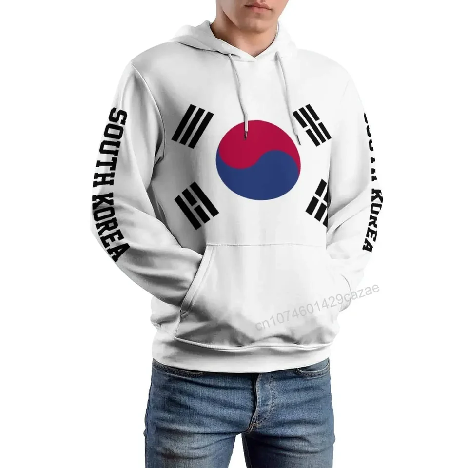 Južná Kórea Country Flag 3D kapucňa Polyester Cool Men Ženy Harajuku Mica sxt unisex príležitostné pullové mikiny