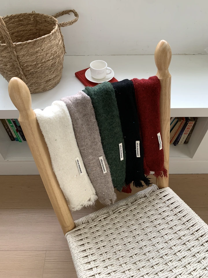 Južná Kórea Internet Hot Castted Pleted All Canting Thin Scarf Dámska dekoratívna úzka šálka