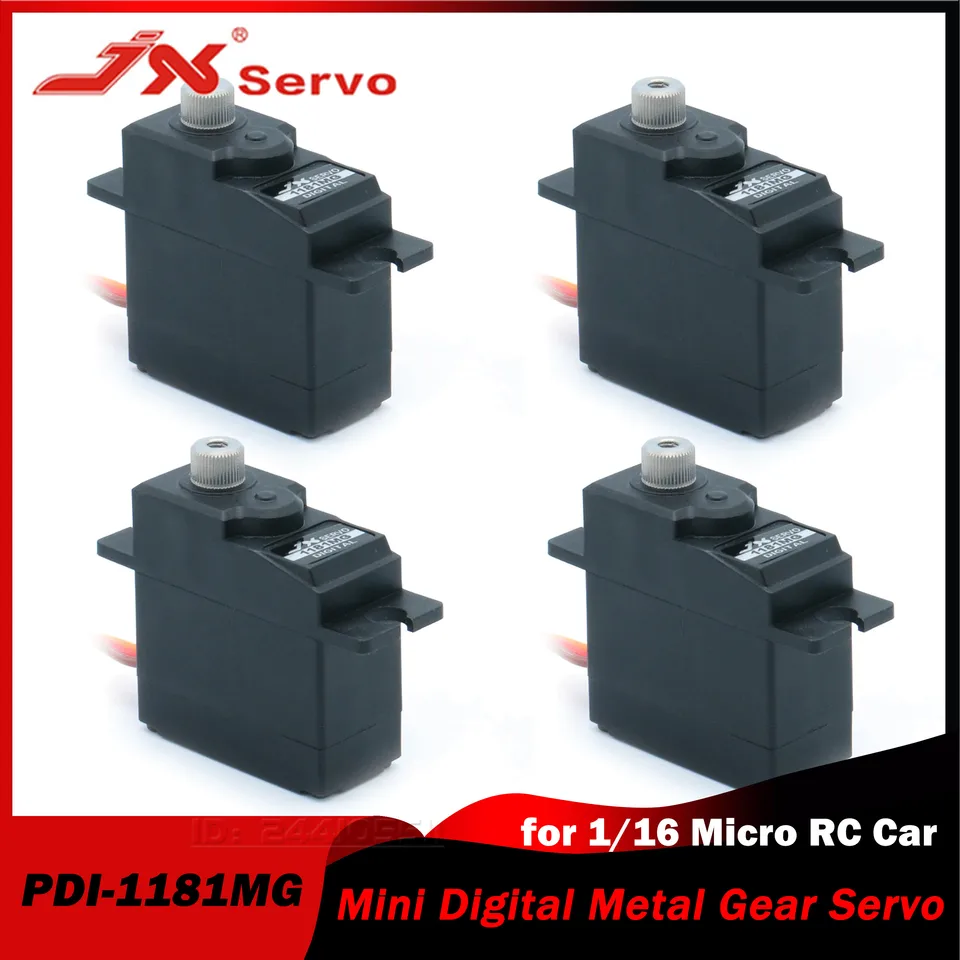 JX PDI-1181MG 18G 3,5 kg Mini digitálny servo metalové zariadenie pre 1/16 Micro RC CAR WPL WLTOYS B16 B24 B36 C14 C24 Lietadlo klzákov