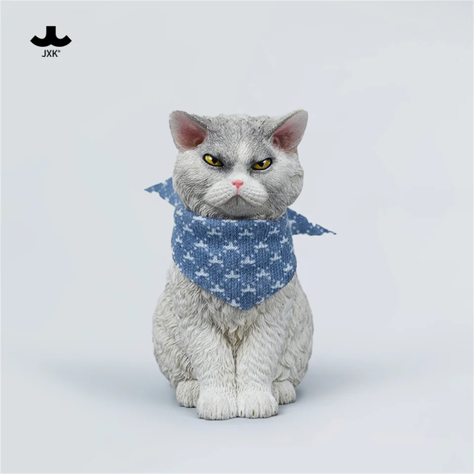 JXK 1/6 Selkirk Rex Cat Model Animal Realistic Pet Scene Desk Deskorácie Doplnok Dospelý dospelý
