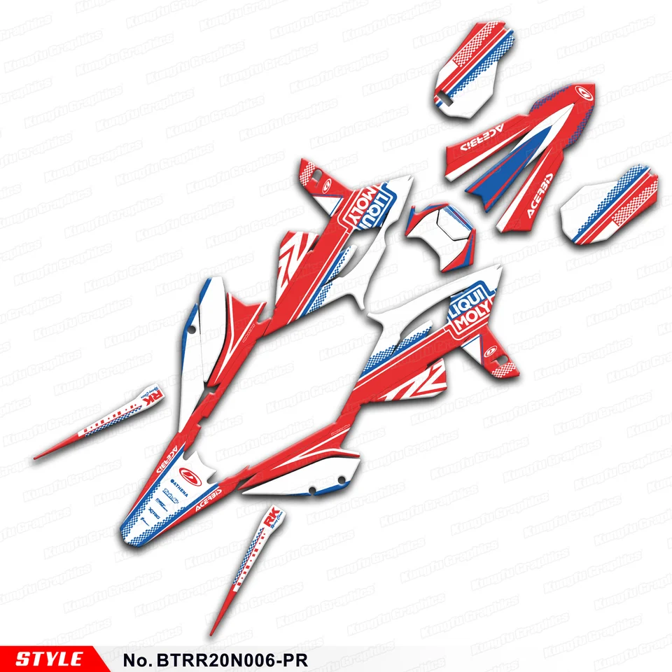 JY Racing Racing Graphic Motocycle Sticker pre beta RR 125 200 250 300 350 390 430 480 2020 2021 2022 2023 2024, BTRR20N006-PR