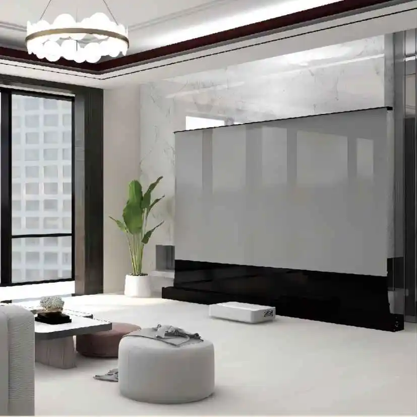 JZ Screen 135-150 palcová motorizovaná podlaha Rising ALR projekcia pre projekčnú obrazovku Fengmi Xiaomi Wemax 4K Ultra krátkeho hodu laserový projektor