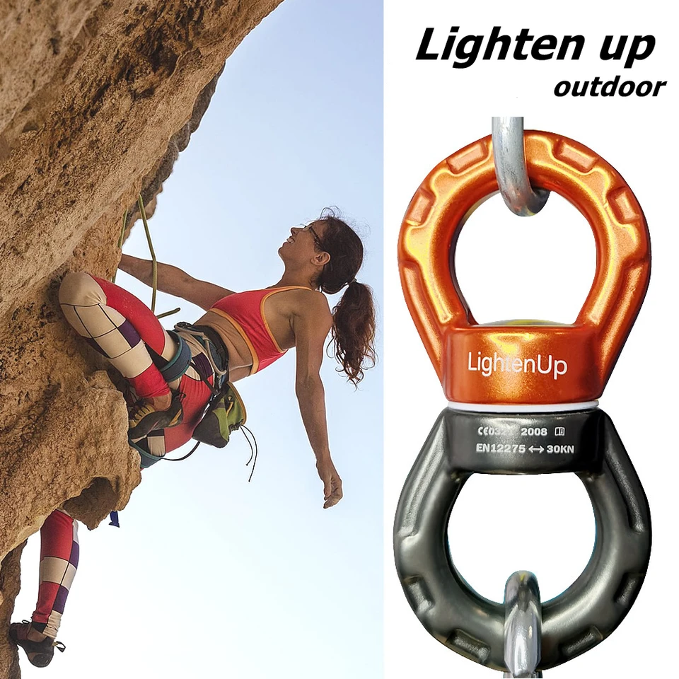 Jóga príslušenstvo, 30kn Universal Ring Gimbal Ring Rotary Connector Rotation Hammock Swing Spinner Lann Swivel Connector