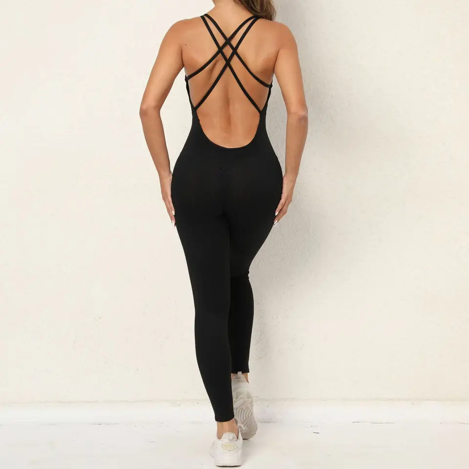 Jóga športová kombinéza Žena Fitness oblečenie backless Gym Sports Celkovo pre ženy športové oblečenie súpravy odev Red Orange 2023