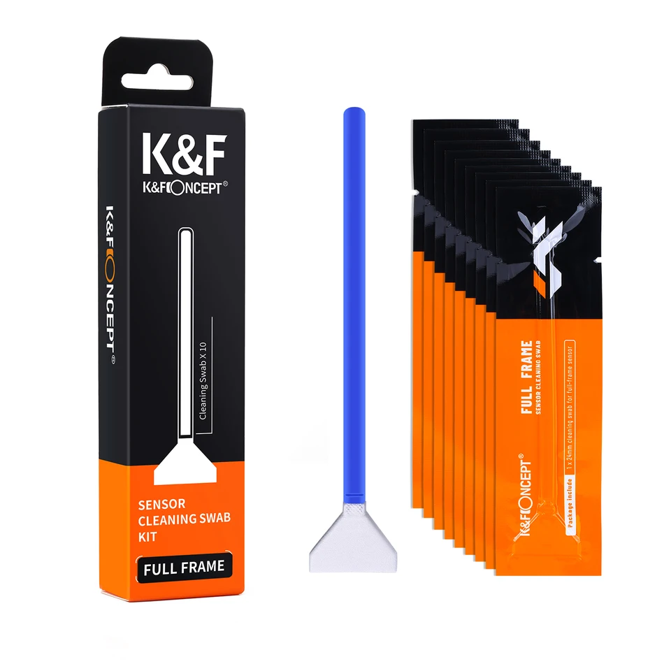 K & F Concept Cleaning Swab Full Frame Senzory 10ks individuálne vákuovo zabalené tampóny pre digitálny fotoaparát DSLR