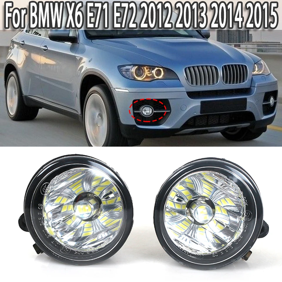 K-car predné LED hmlové svetlo hmlovej hmlovej žiarovky s žiarovkou pre BMW X6 E71 E72 2012 2013 2014 2015 63177311351 63177311352