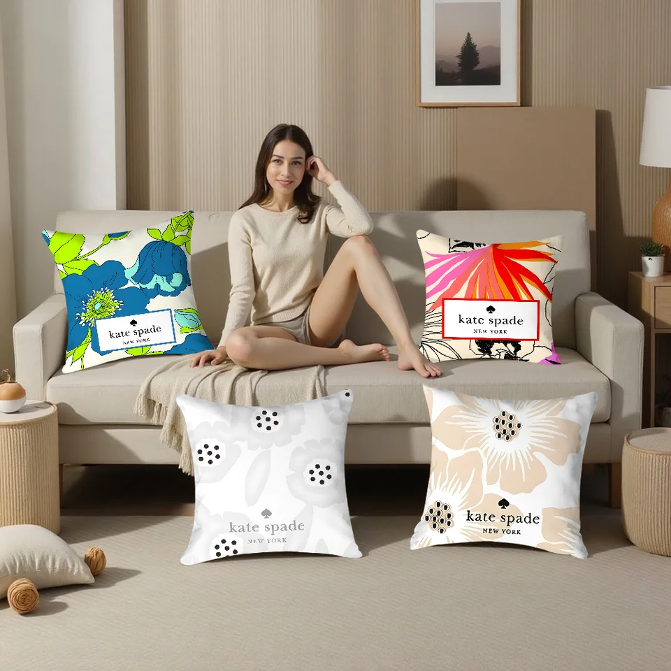 K-Kate S-Spade vankúš Plush Tkanina Mäkký vankúš obojstranne tlačený vankúšový kryt domácnosti Darčeky