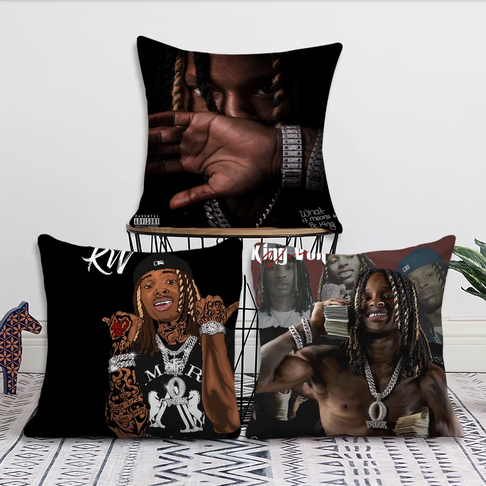 K-King Von Rapper vankúš Kruší vankúš Krátky plyšový zamatový obdĺžnik obaly izba dekor domáci dekorácia vankúšiky kryt