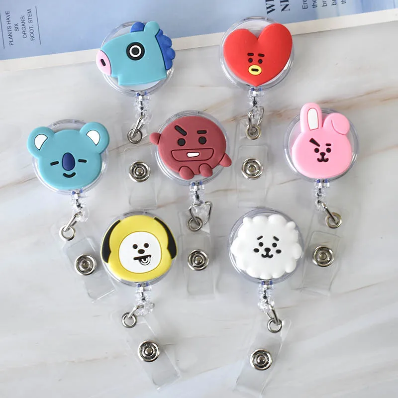 K-Pop Men Group Cartoon Rovnakovateľný odznak navijaka ID výstavy ID Card Card Aligátor klipárske klipové potreby pre študentov sestier