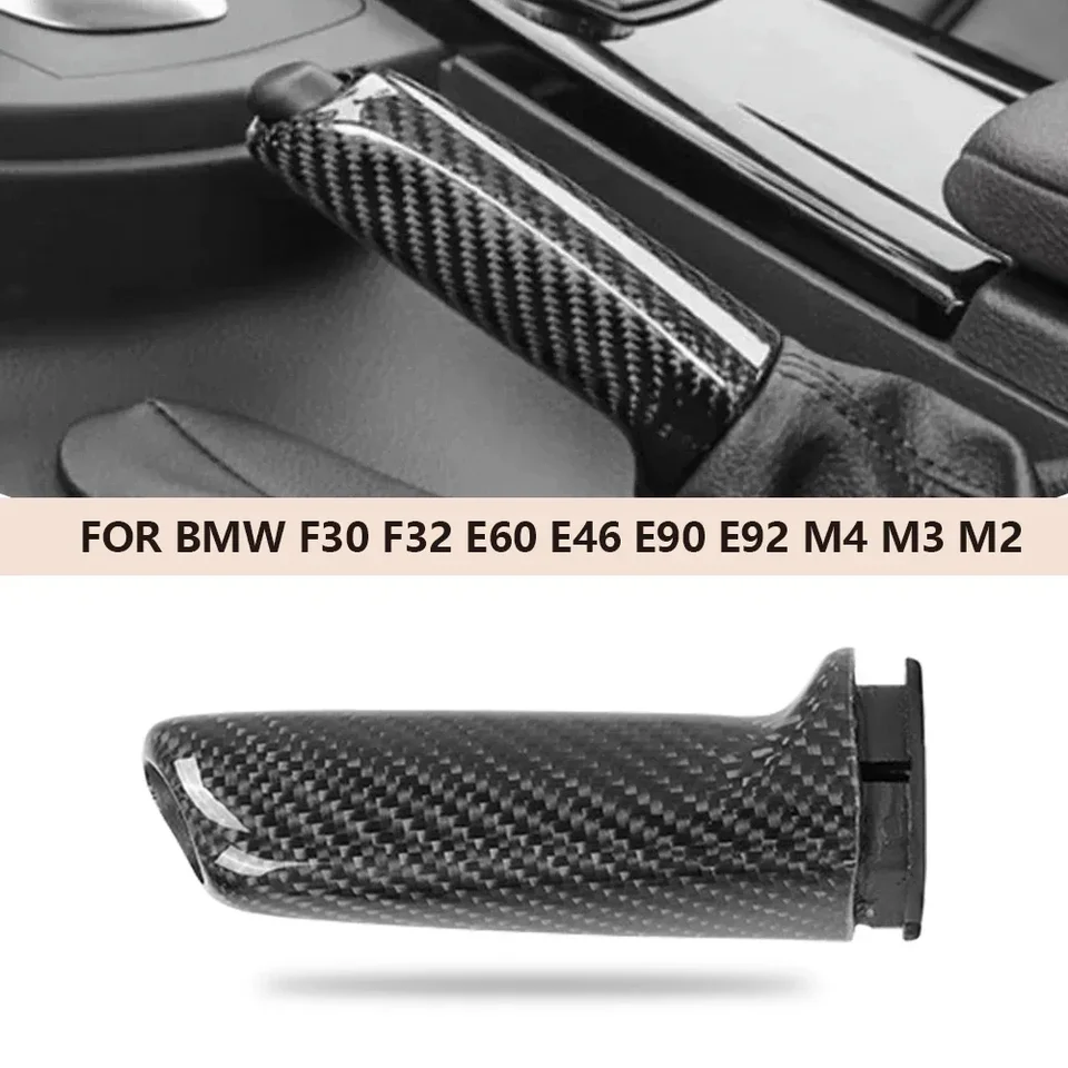 K rukoväte automobilovej brzdovej rukoväte skutočný kryt ručnej brzdy pre BMW F30 F32 M4 M2 M2 pre BMW E90 E60 E46 E92