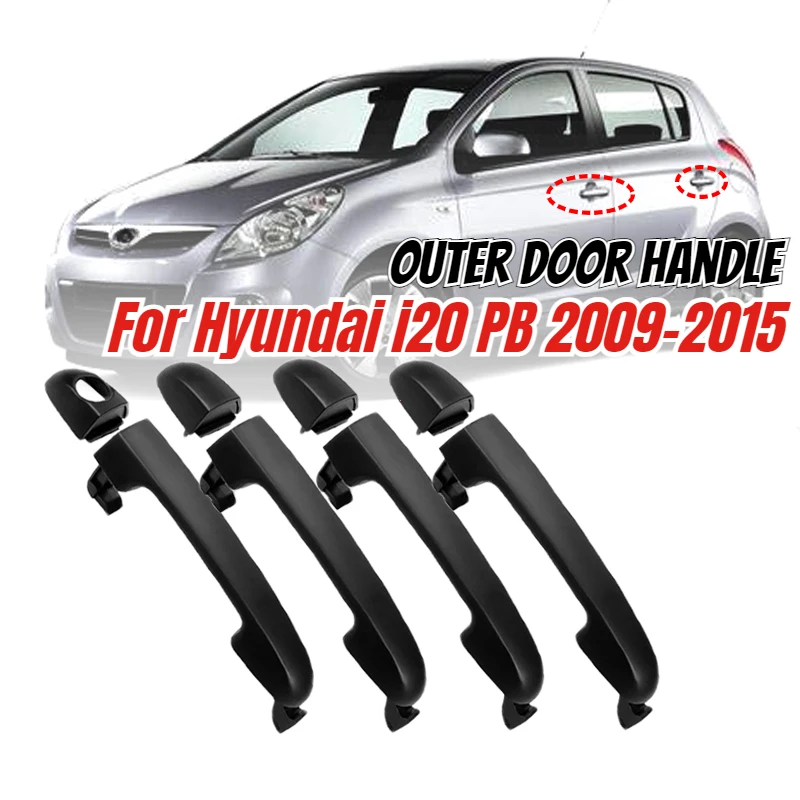 K rukoväti predného zadného zadného zadného zadného dverí ľavá a pravá rukoväte dverí pre Hyundai I20 PB 2009 2010 2012 2012 2013 2014 2015