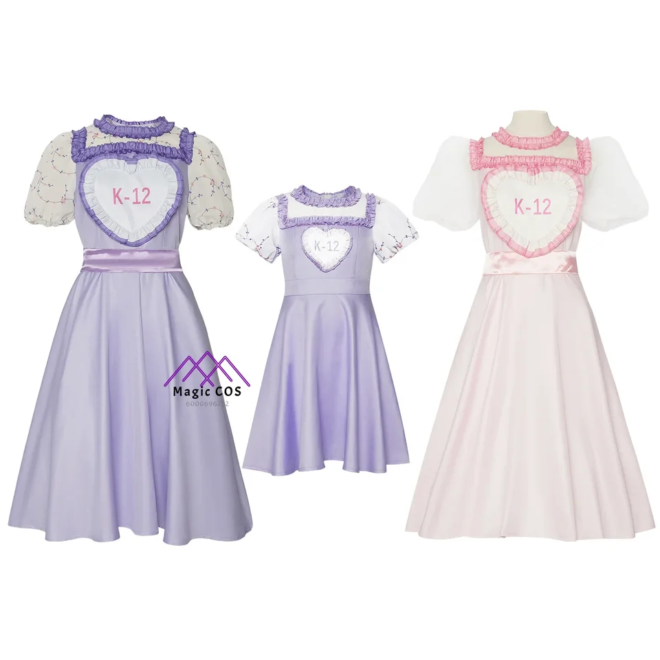 K12 Crybaby Angelita Fashion Cosplay kostým Dámske ružové fialové šaty Melanie Martinez Sweet Outfit for Girls Halloween kostým Halloween