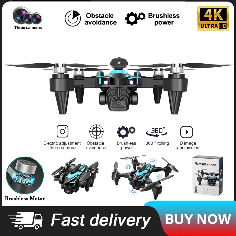 K12 Max Brushless bez robota s 4K Tri fotoaparát