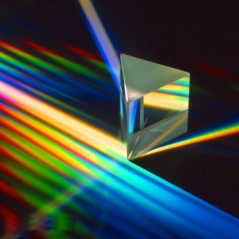K9 Optické sklo Crystal Prism 30x30x50mm Výučba dúhového fotografického trojuholníka Prism Experiment Prism