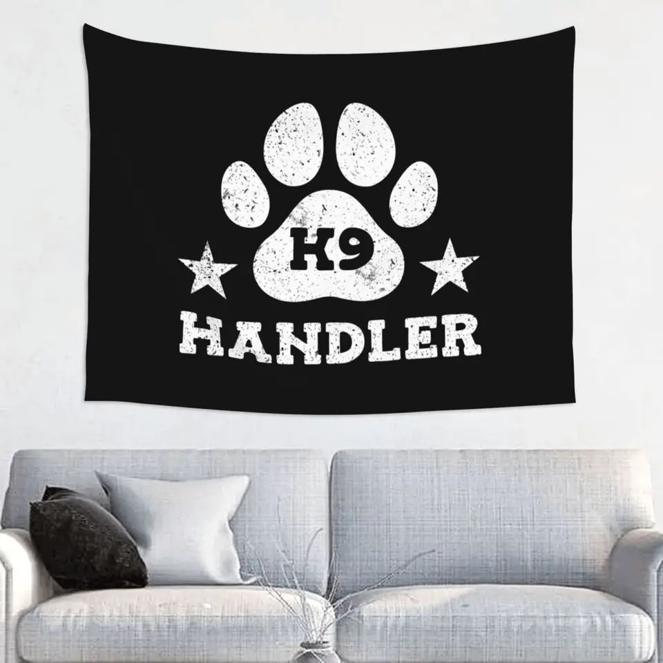 K9 Unit Police Dog Tapestry Wall zavesenie do spálne vlastné hippie tapisérie izby dekor