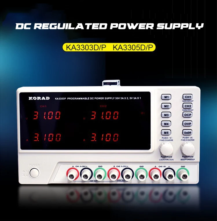 KA3303D/KA3305D KA3303P/KA3305P DUÁLNY LINEAR DC regulovaný napájací zdroj s nastaviteľným 30V 3A5A
