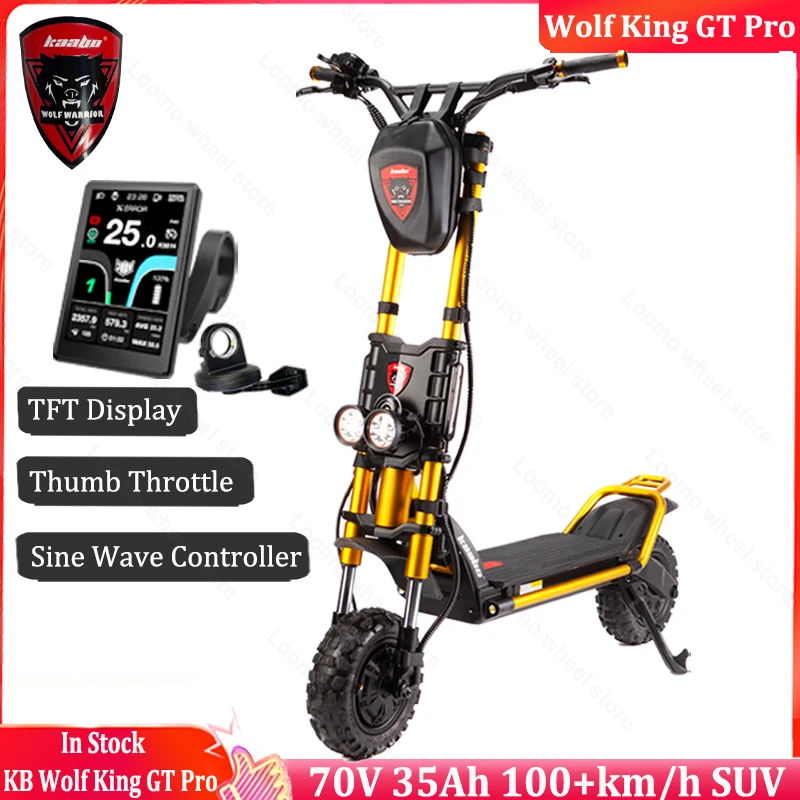 Kaabo Wolf King GT Pro 11inch 72V 35Ah batéria 2000W*2 Duálna inštalácia s dvojitým motorom s ovládačom siniemu vlny Wolf King GT Pro