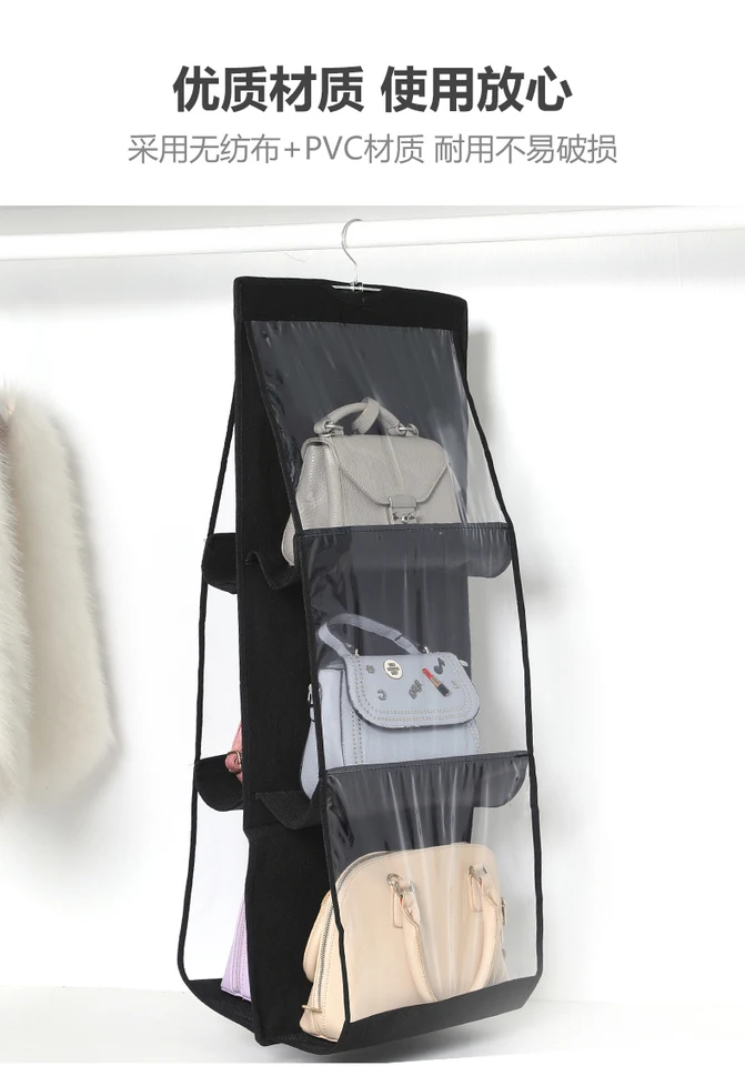 Kabelka Storage Závesné kabelky Organizátor SKLADOVANÉ Organizátor Soft-Pase Foldable Stope Praf Držiteľ vrecko šatníka šatníka