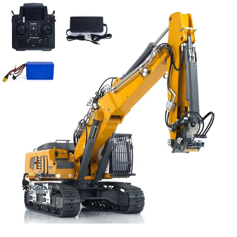Kabolit K970 301 RC Hydraulický rýpadlo 1/14 Stupnica diaľkové ovládanie 3-rameno Digger Model s ťažkým strojom Light Sound TH23472