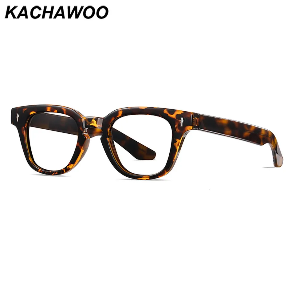 Kachawoo anti modré svetlo okuliare pre mužov TR90 Frame Acetát módne štvorcové okuliare Rám Unisex doplnky leopard čierna