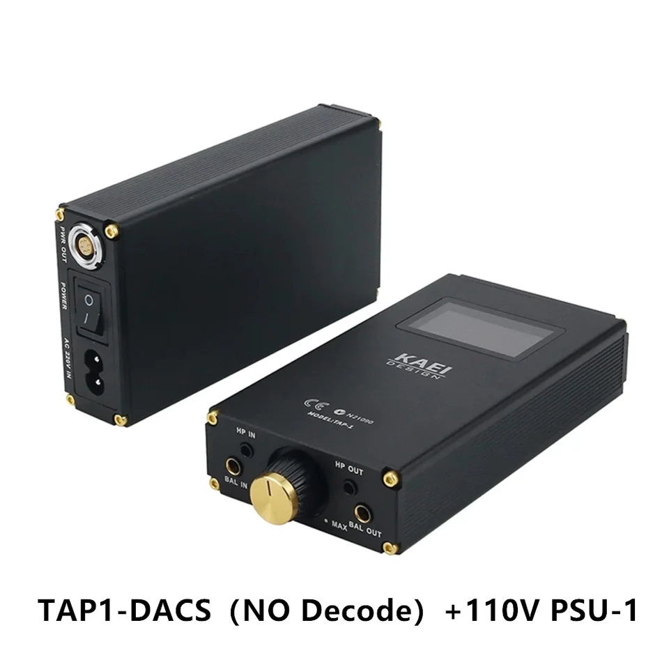 Kaei TAP-1 DACS prenosný pracovný počítač Plne vyvážené ampéry pre slúchadlá a DACS 4900MW + PSU-1 HIFI Lineárny napájací zdroj energie