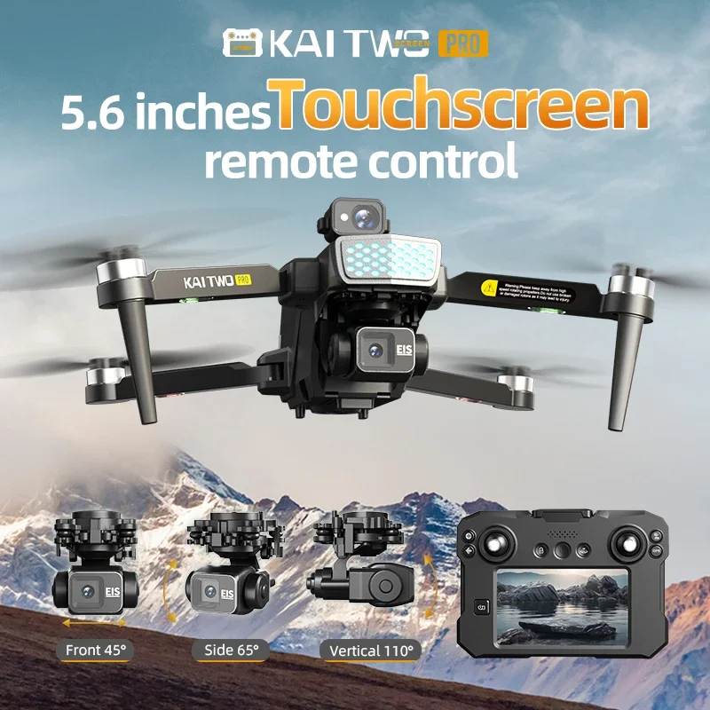 KAI2 Trojosový gimbal 5.6-palcový dotykový verzia s všestranným laserovým prekážkam, optický tok GPS Dual