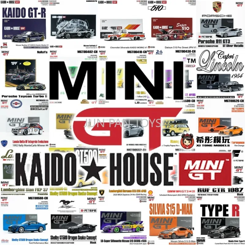 Kaido House X Minigt 1/64 BMW Mercedes Benz Lamborghini GTR Ferrari Porsche zliatiny hračky pre kovové modely Diecast Model