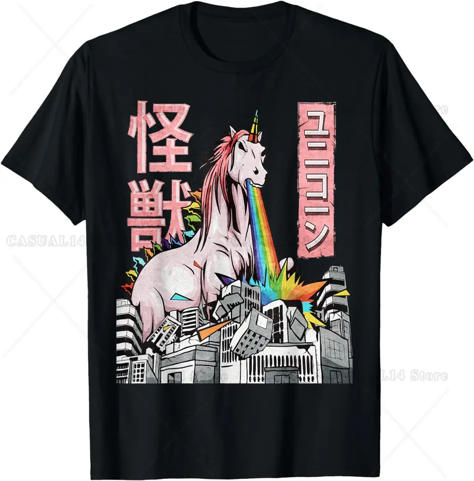 Kaiju UniCorn Japanese Monster Anime Merch Manga Otaku Tričko Unisex Grafické tričká Streetwear Men Oblečenie