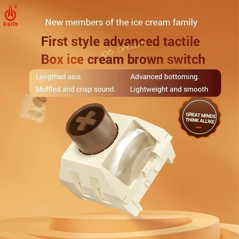 Kailh Box Pro Ice Cream Brown Keyboard Spínačy Hot Swap 3 Pins Advance Trigger Trigger Hmather Mechanical Keyboard Axis