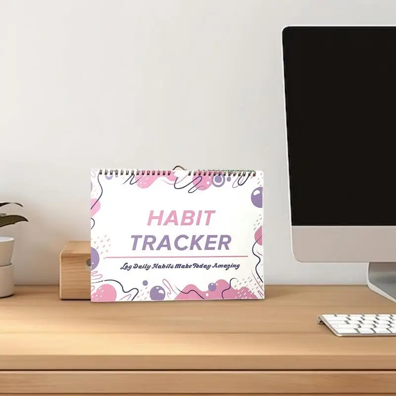 Kalendár špirály viazaných zvykom 12 mesiacov nedatovaný denný týždenný a mesačný časový tracker Journal nedatovaný zvyk sledovač