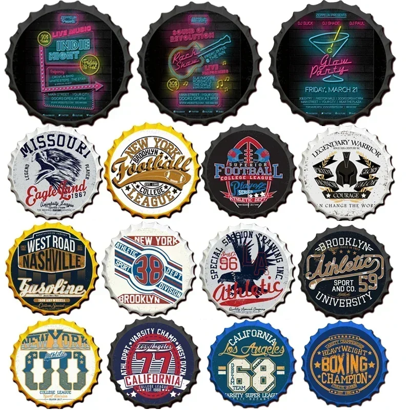 Kalifornia New York Champion pivo fľaša čiapka cínový znak dekora