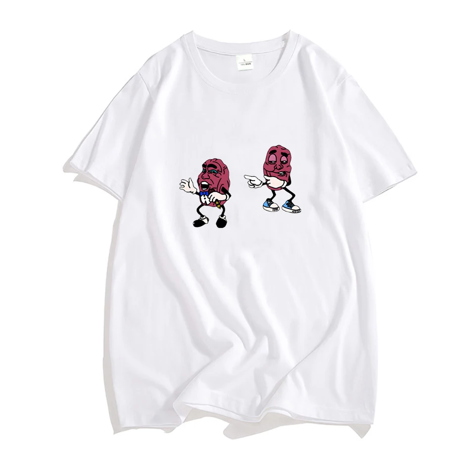 Kalifornia Raisins Sunshine Co Rap Show Tirts Men Fashion 100% bavlnené tričká zmysel pre dizajn Harajuku Tričká estetické top