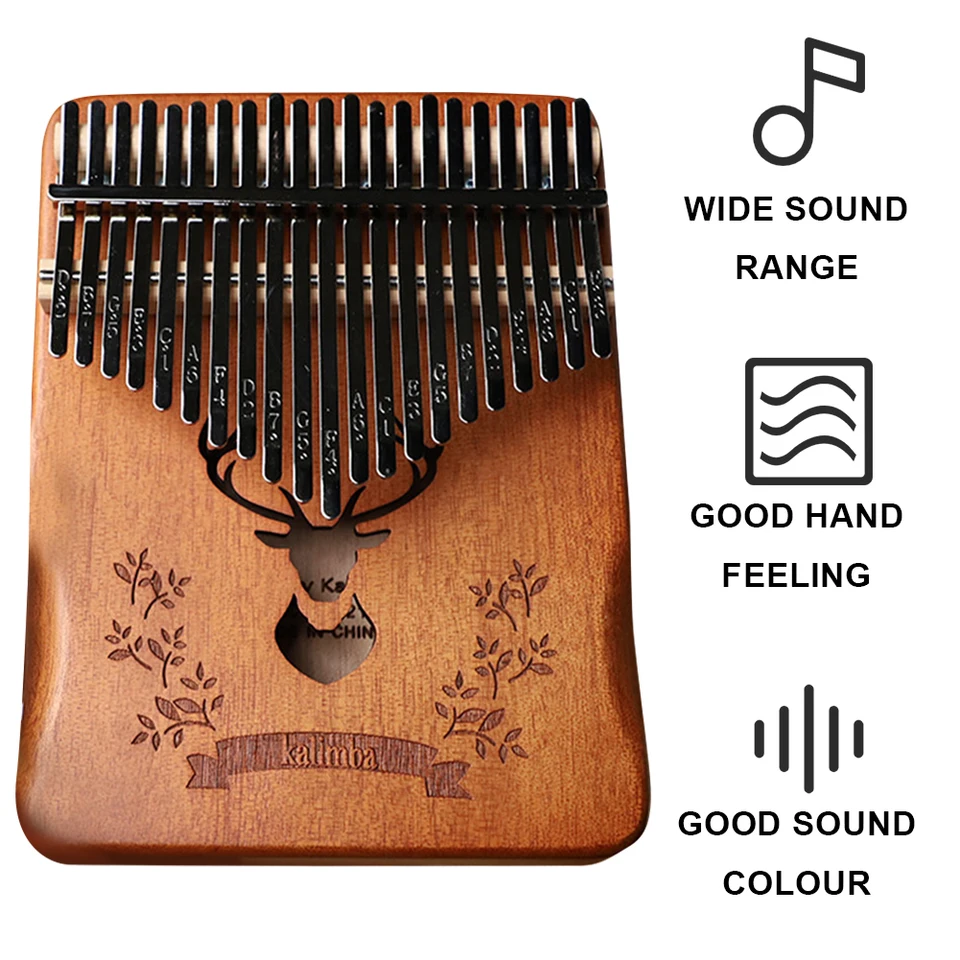 KALIMBA 21 KEYS KLIO PIANO Medzi inštruktáž prepravy tašky naladenie kladiva Full Wood KALIMBA Prenosný darček MBIRA Finger Klavír Kids Darček