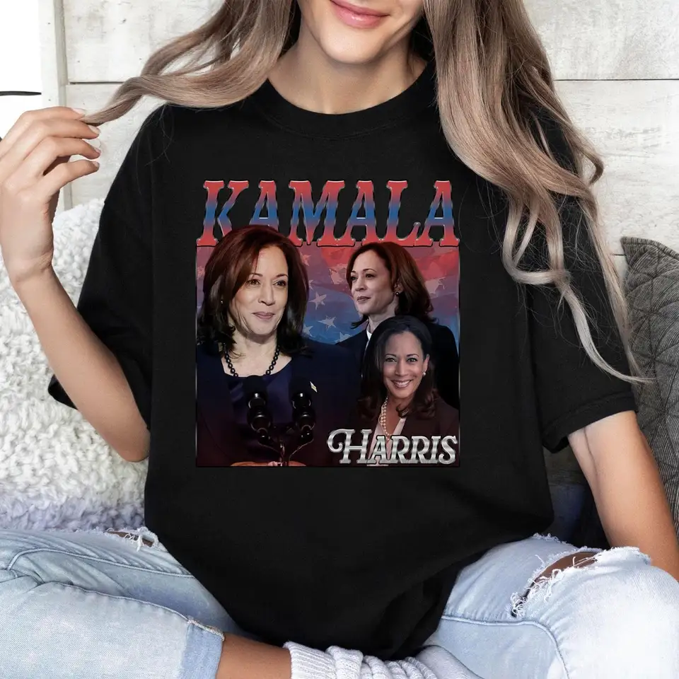 Kamala Harris retro 90. roky tričko Kamala Harris Bootleg Tirlt Vintage Kamala Harris tričko Kamala Harris Stricka Kamala Fans Tee Tee