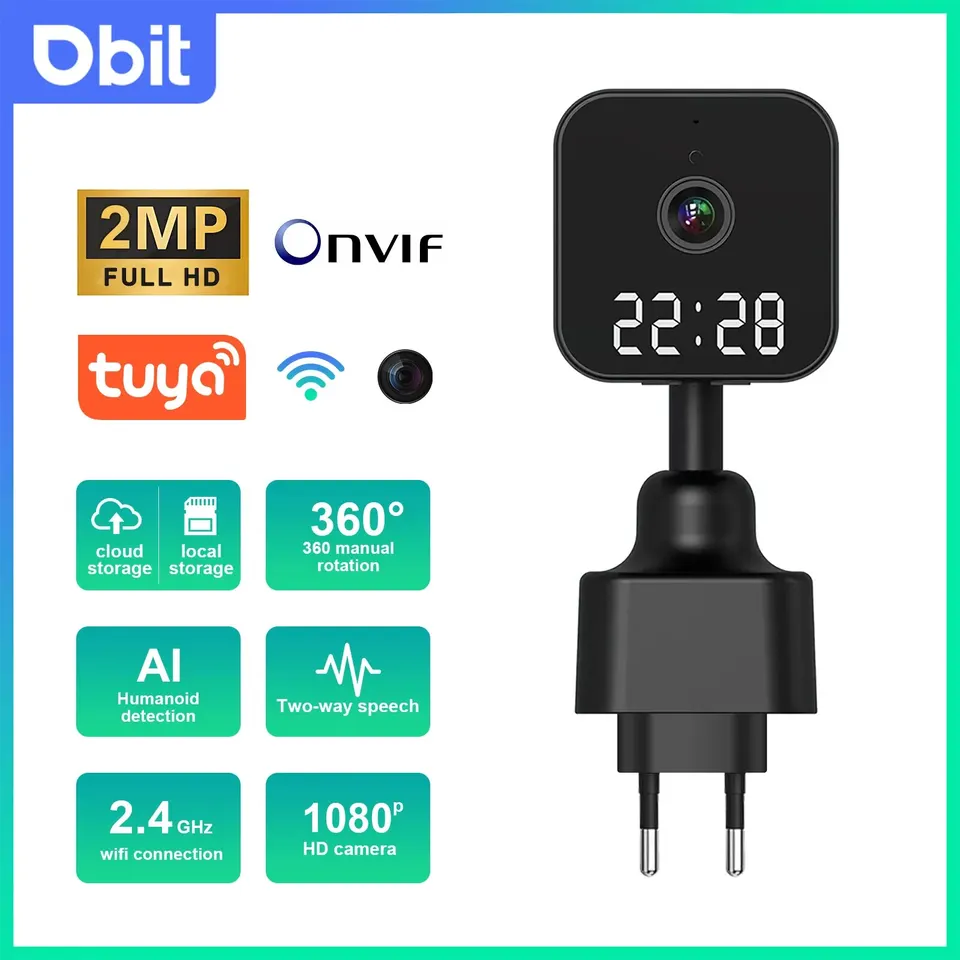 Kamera DBIT WiFi Surlalance Camera 1080p HD TUYA TIME MONIKENT NIGHT VISION Obojsmerne hlasový inteligentný dom 360 ° WIFI Pluž