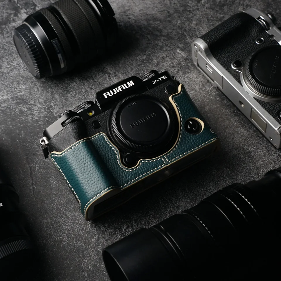 Kamera originálna kožená kožená kabelová taška na bránu pre fujifilm t-x5 t x5 tx5 ochranný obal základná kamera napoly ochranné puzdro