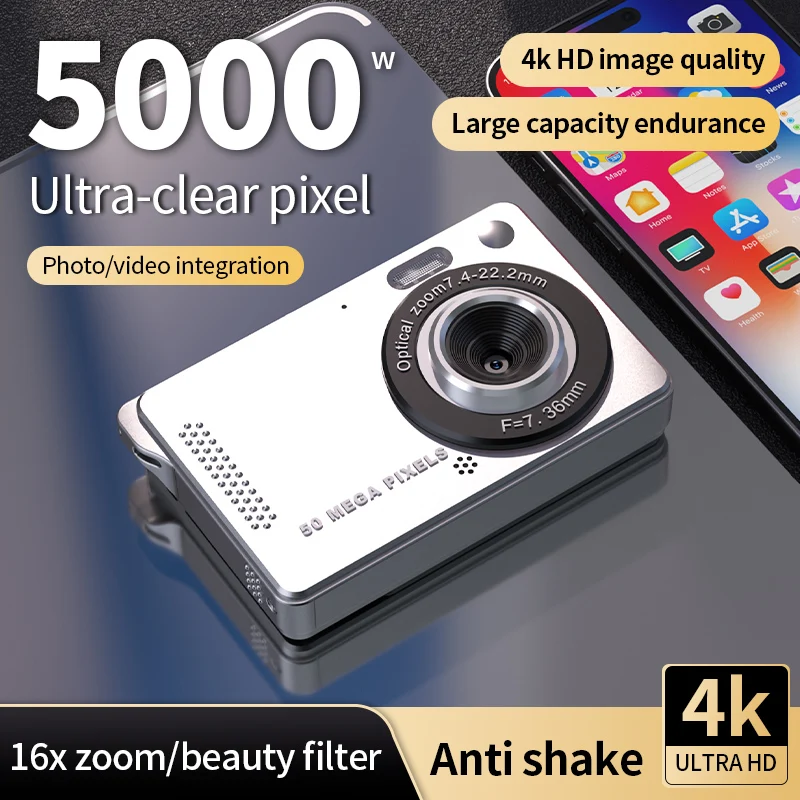 Kamera pre deti digitálneho fotoaparátu pre deti kamery s 16xom priblížené kamery 1080p 50MP fotoaparátov pre začiatočníkov