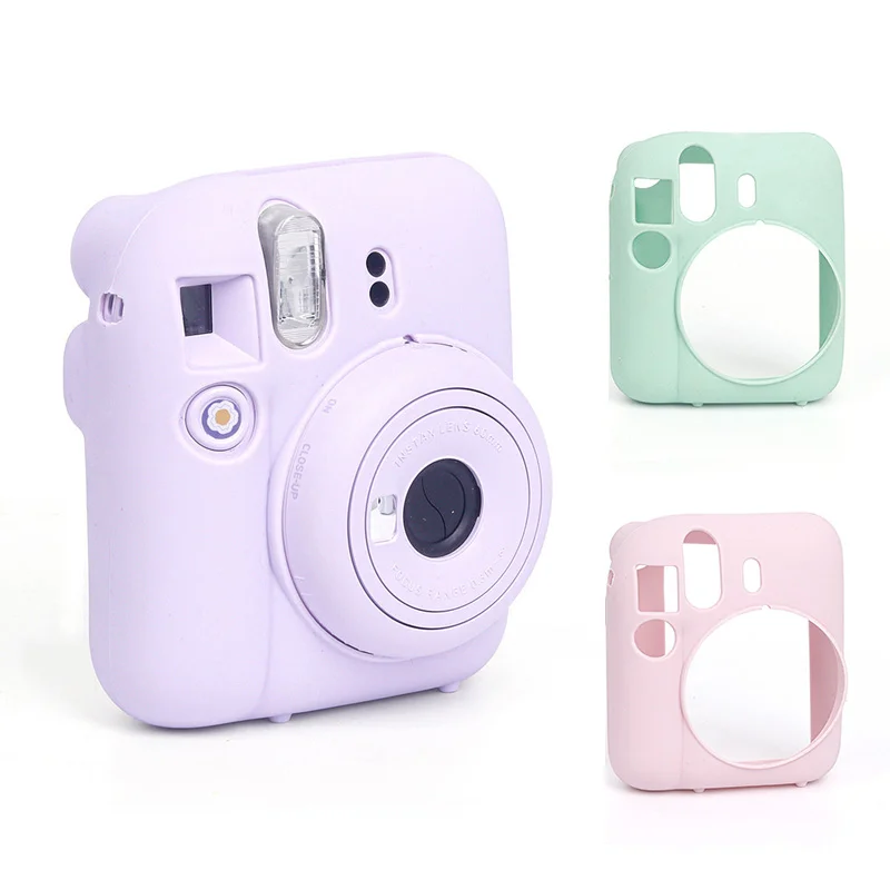 KAMERA Silikónový puzdro pre fujifilm Instax Mini12 Shell Ochranný kryt mäkký škrupina pevná farba škrabanca