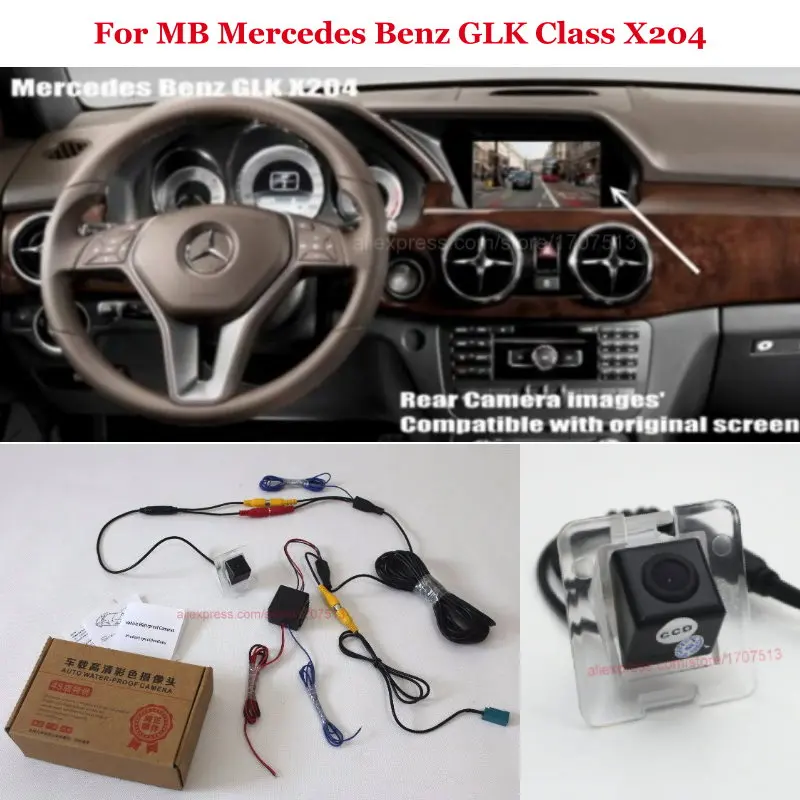 Kamera Zadný automobil pre Mercedes Benz GLK Class X204 - Zadná spätná kamera RCA a pôvodná obrazovka kompatibilná