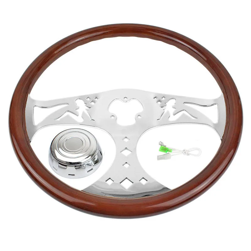 Kamión Masívne drevo volant Universal 18inch 450 mm dievčenský vzor 3 hovoril klasický ročník pre Freightliner Kenworth Peterbilt
