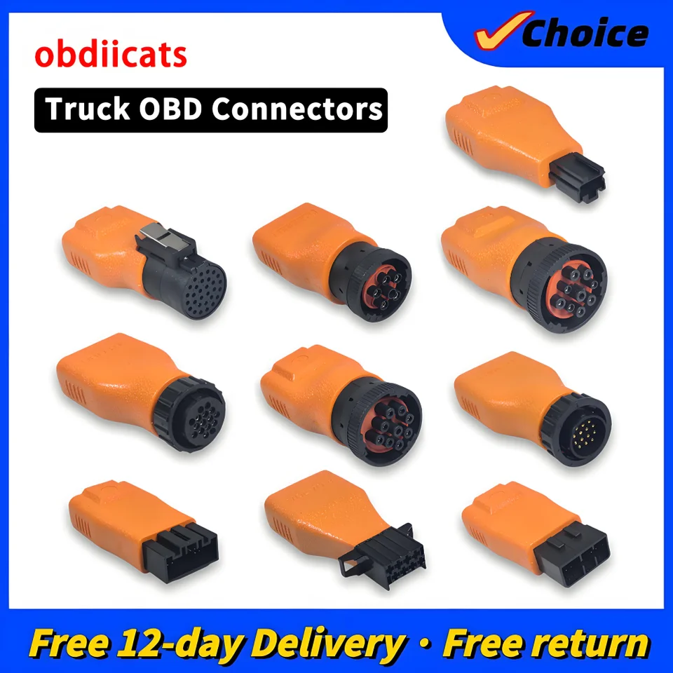 Kamión OBD2 Diesel Cables Connector pre Volvo 8pin pre IVECO 30pin Cummins 6pin Isuzu 3pin 20pin Denso 12pin Diesel 9pin Cat 9pin 9pin