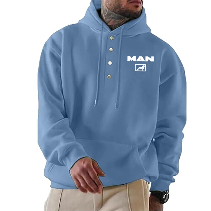 Kamión vytlačený s dlhým rukávom Hipie Hip Hop Street Jeseň Zimná mikina vysokokvalitné pánske oblečenie Príležitostné športové mikiny Top