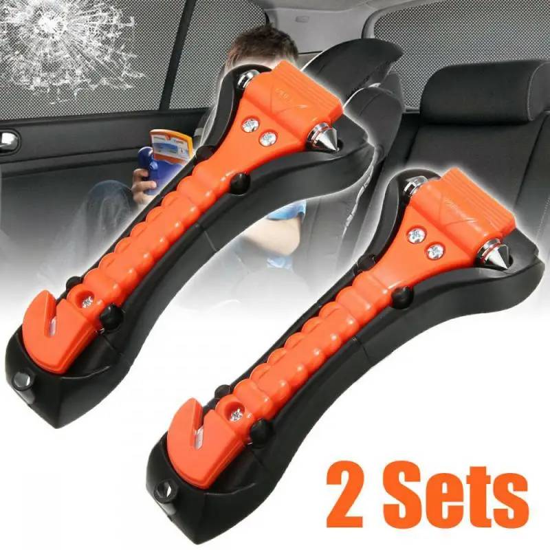 Kampovanie bezpečnosti prežitia kemping jazdec na autosalľbe rezačka 2-v-1 Núdzové prestávka okenné sklo Punch Life Rescue Tools Tools